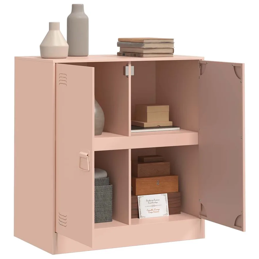 Buffet rose 67x39x73 cm acier - 4