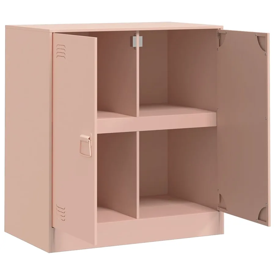 Buffet rose 67x39x73 cm acier - 7