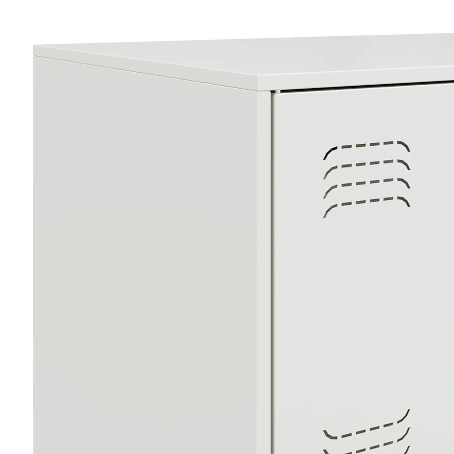 Buffet blanc 67x39x107 cm acier - 10