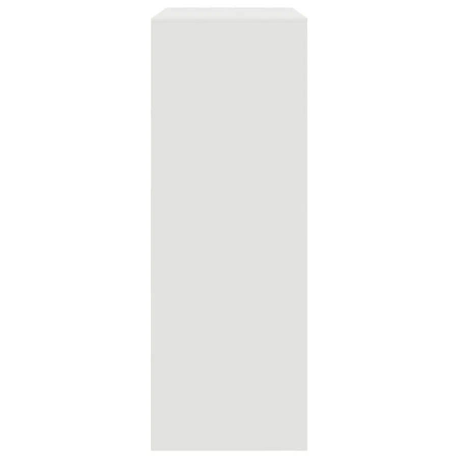 Buffet blanc 67x39x107 cm acier - 8