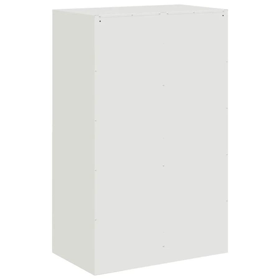Buffet blanc 67x39x107 cm acier - 9
