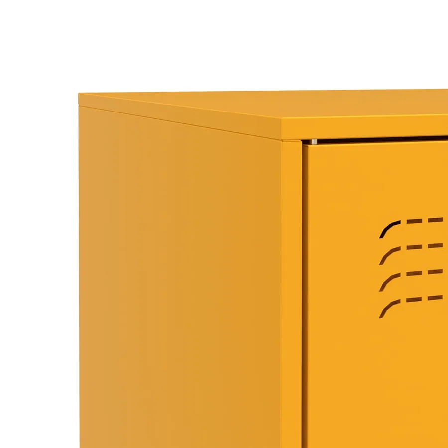 Buffet jaune moutarde 67x39x73 cm acier - 10