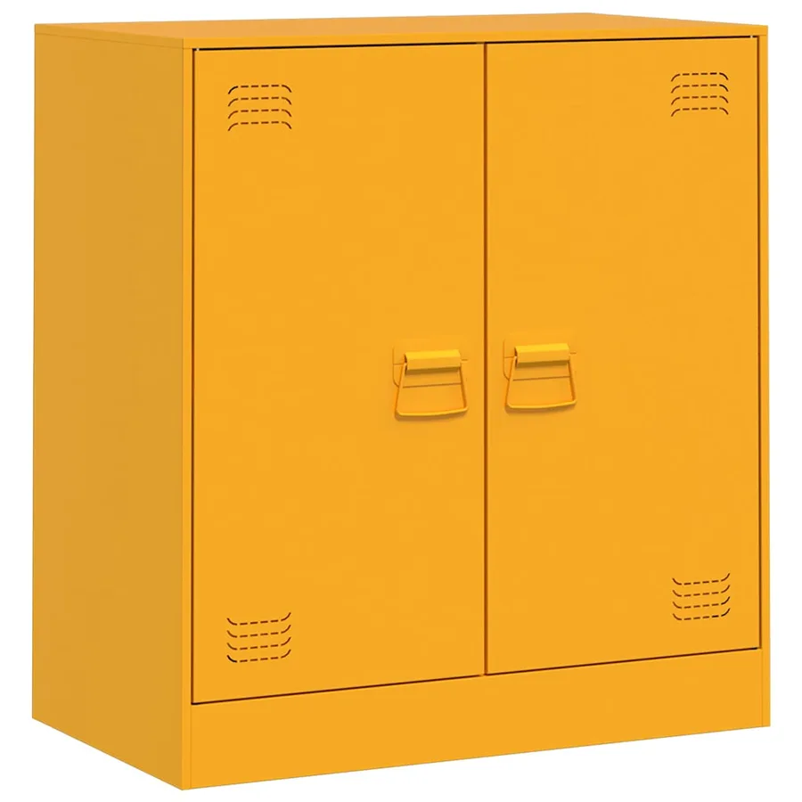 Buffet jaune moutarde 67x39x73 cm acier - 2