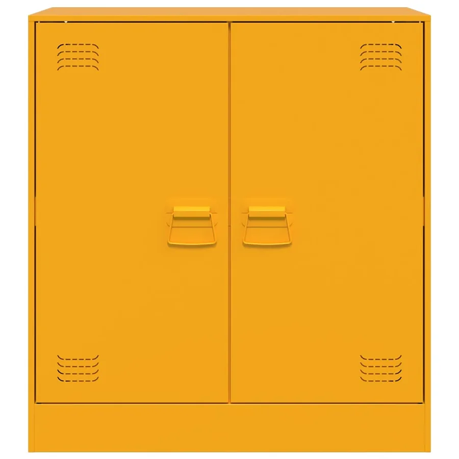 Buffet jaune moutarde 67x39x73 cm acier - 6