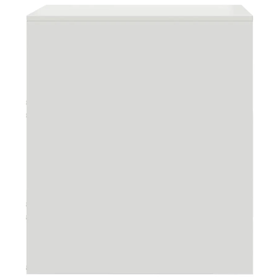Table de chevet blanc 34,5x39x44 cm acier - 8