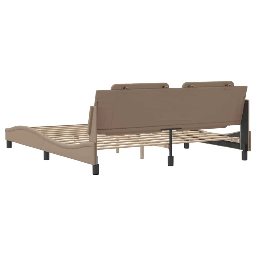 Cadre de lit sans matelas Zadar cappuccino 180x200 cm similicuir - 6