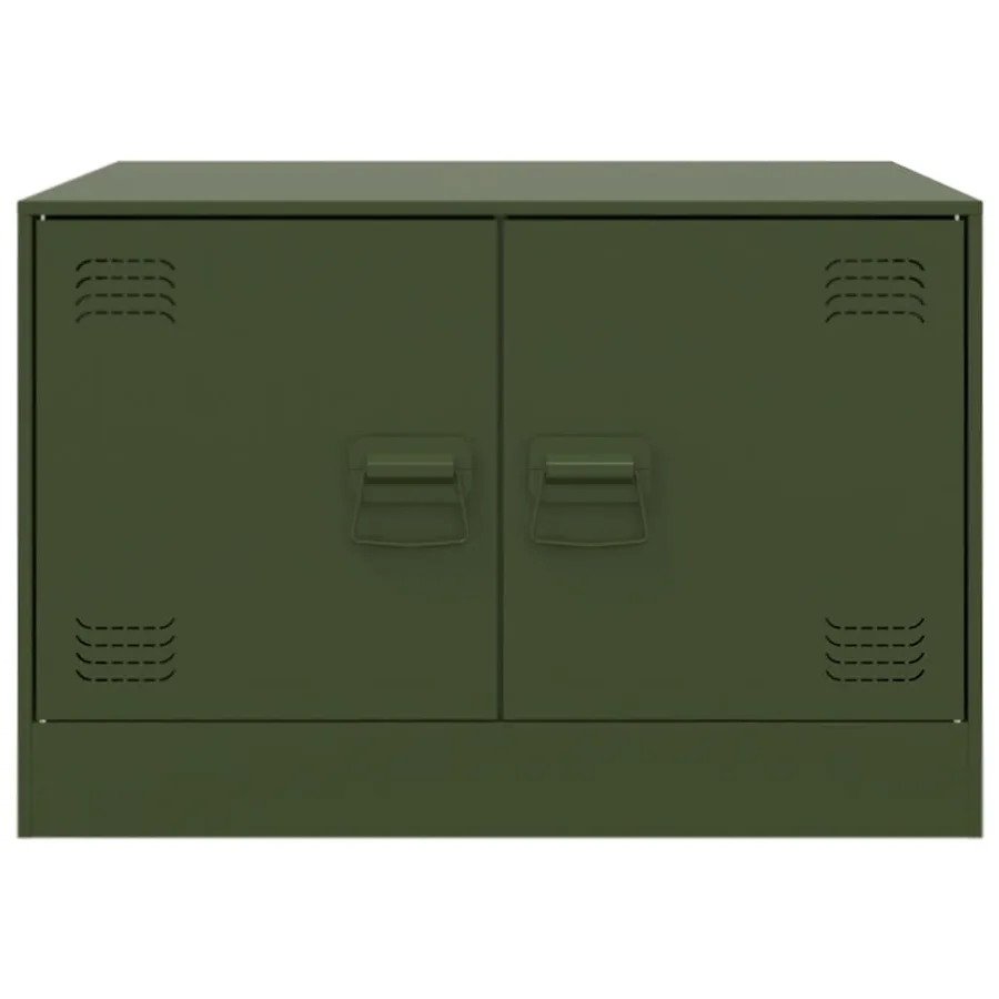 Table basse vert olive 67x50x44 cm acier - 6