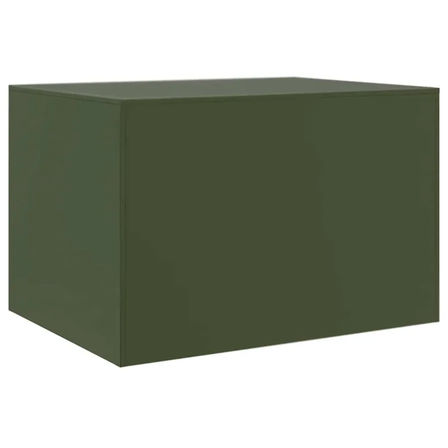 Table basse vert olive 67x50x44 cm acier - 9