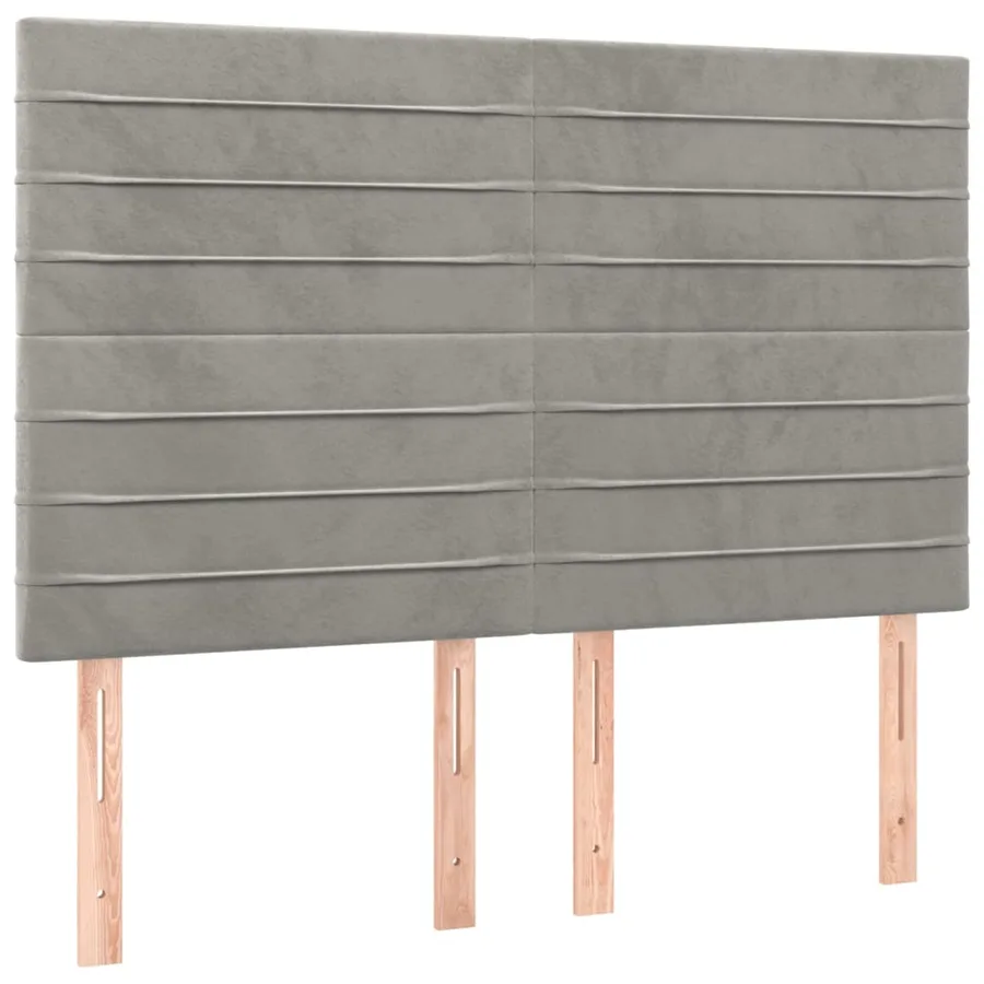 Sommier à lattes de lit avec matelas LED Gris clair 140x190 cm - 7