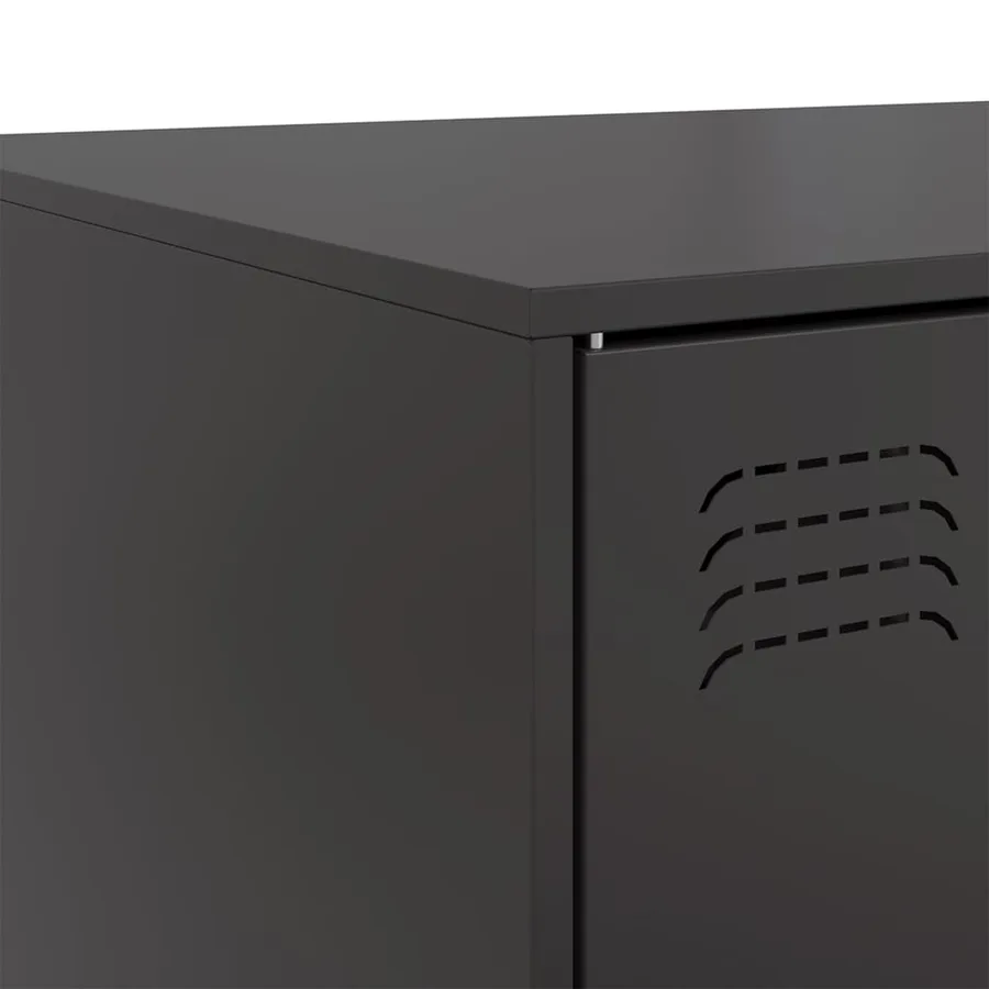 Table basse noir 67x50x44 cm acier - 10