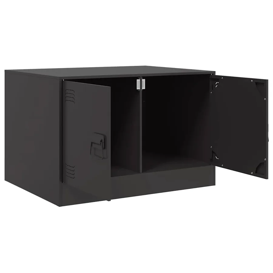 Table basse noir 67x50x44 cm acier - 7