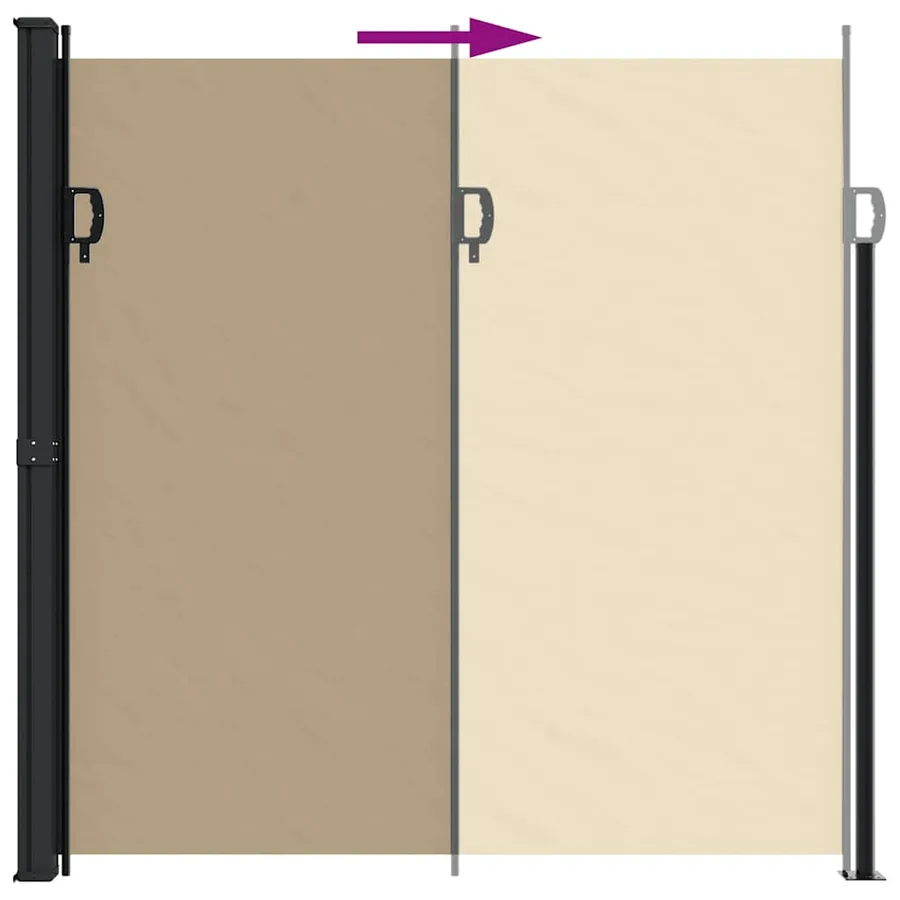 Auvent latéral rétractable beige 200x300 cm - 5