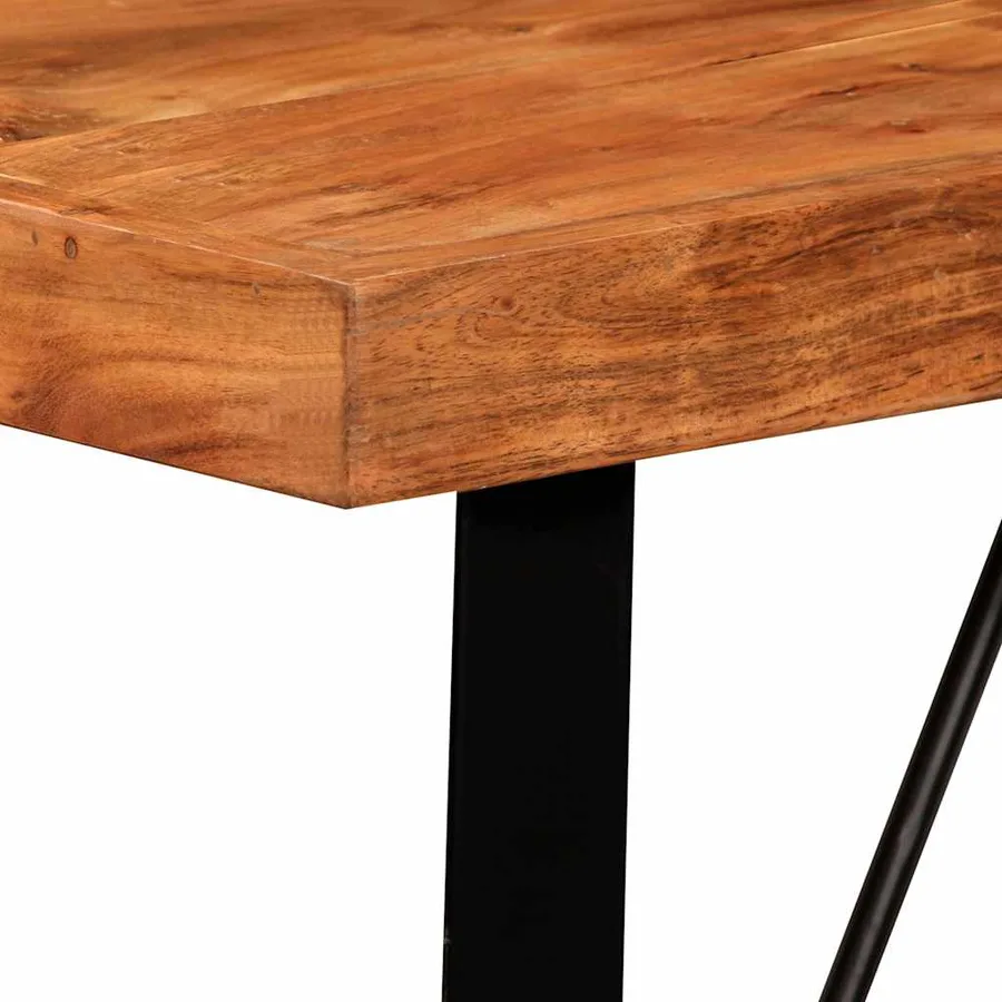 Table de bar Bois massif d'acacia 120x60x107 cm - 3