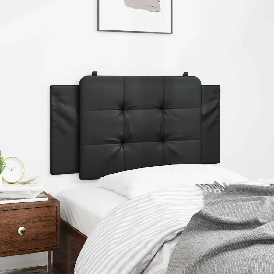 Coussin de tête de lit Zadar noir 100 cm similicuir