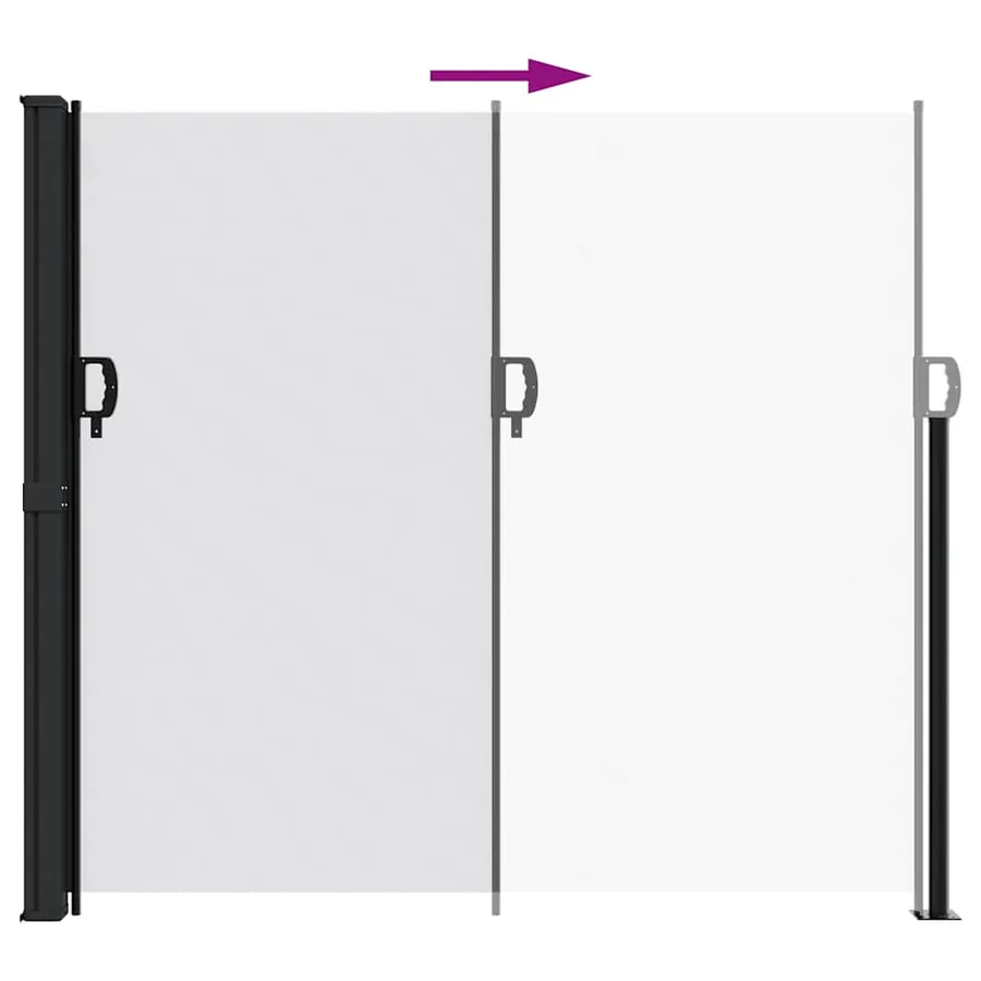 Auvent latéral rétractable blanc 180x500 cm - 5