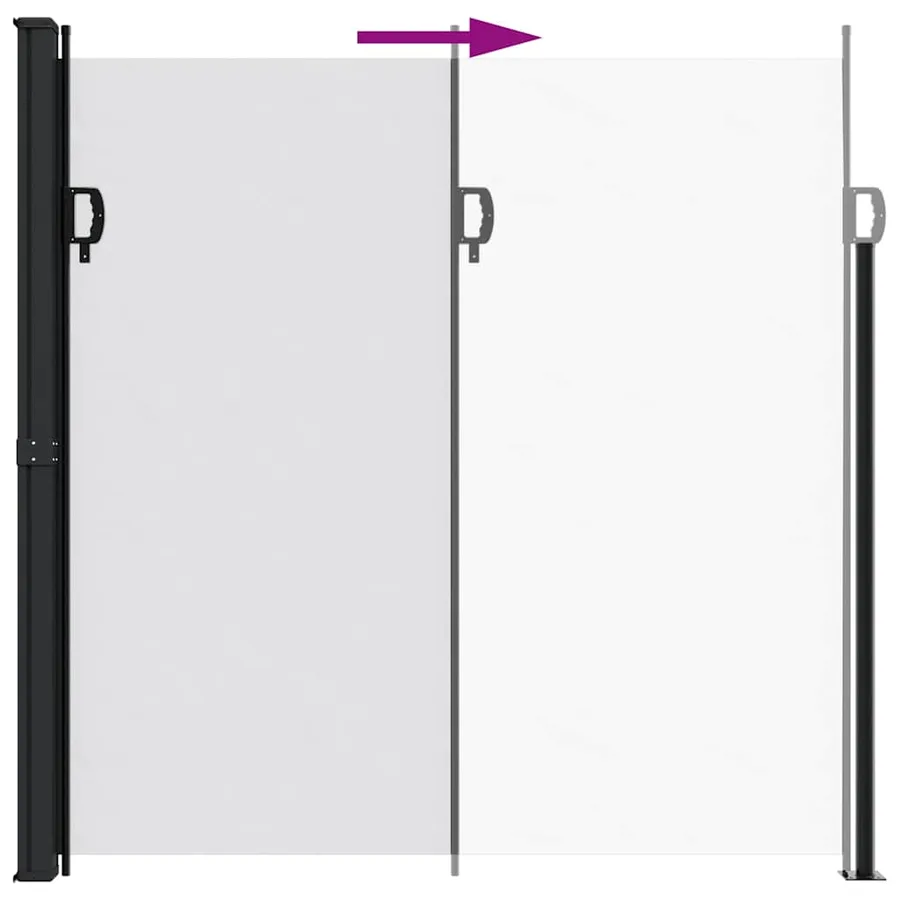 Auvent latéral rétractable blanc 200x500 cm - 5