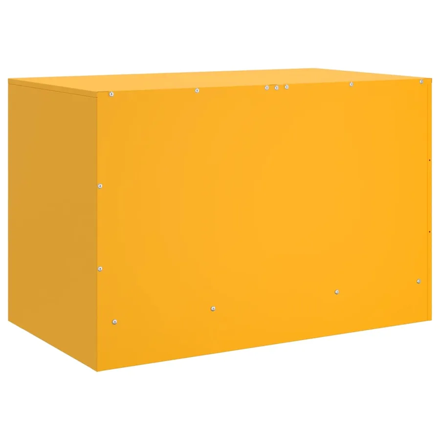 Meuble TV jaune moutarde 67x39x44 cm acier - 9