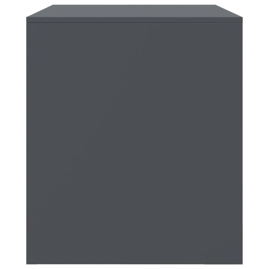 Meuble TV anthracite 67x39x44 cm acier - 8