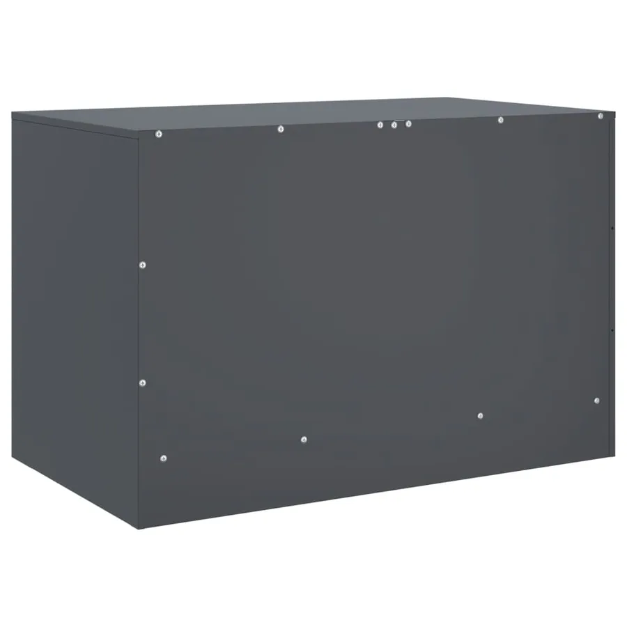 Meuble TV anthracite 67x39x44 cm acier - 9