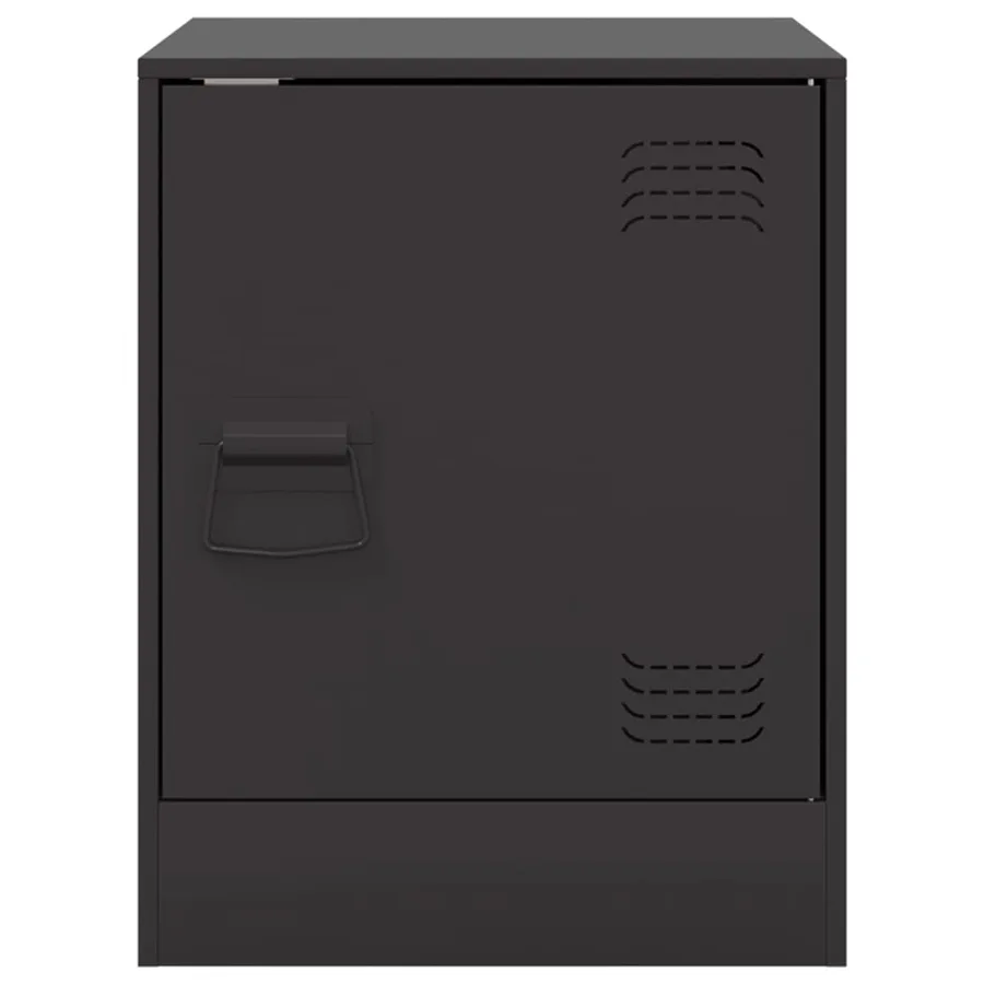 Tables de chevet 2 pcs noir 34,5x39x44 cm acier - 5