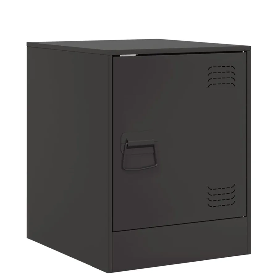 Tables de chevet 2 pcs noir 34,5x39x44 cm acier - 7