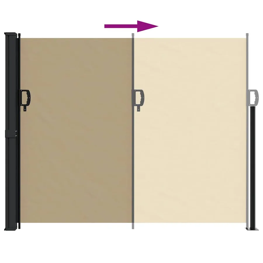 Auvent latéral rétractable beige 160x300 cm - 5