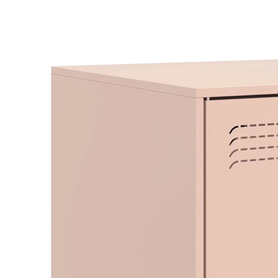 Meubles TV 2 pcs rose 67x39x44 cm acier - 10