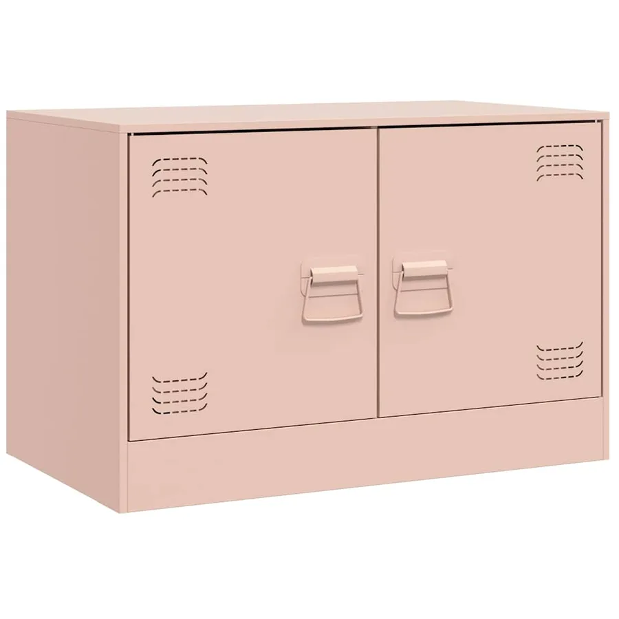 Meubles TV 2 pcs rose 67x39x44 cm acier - 5