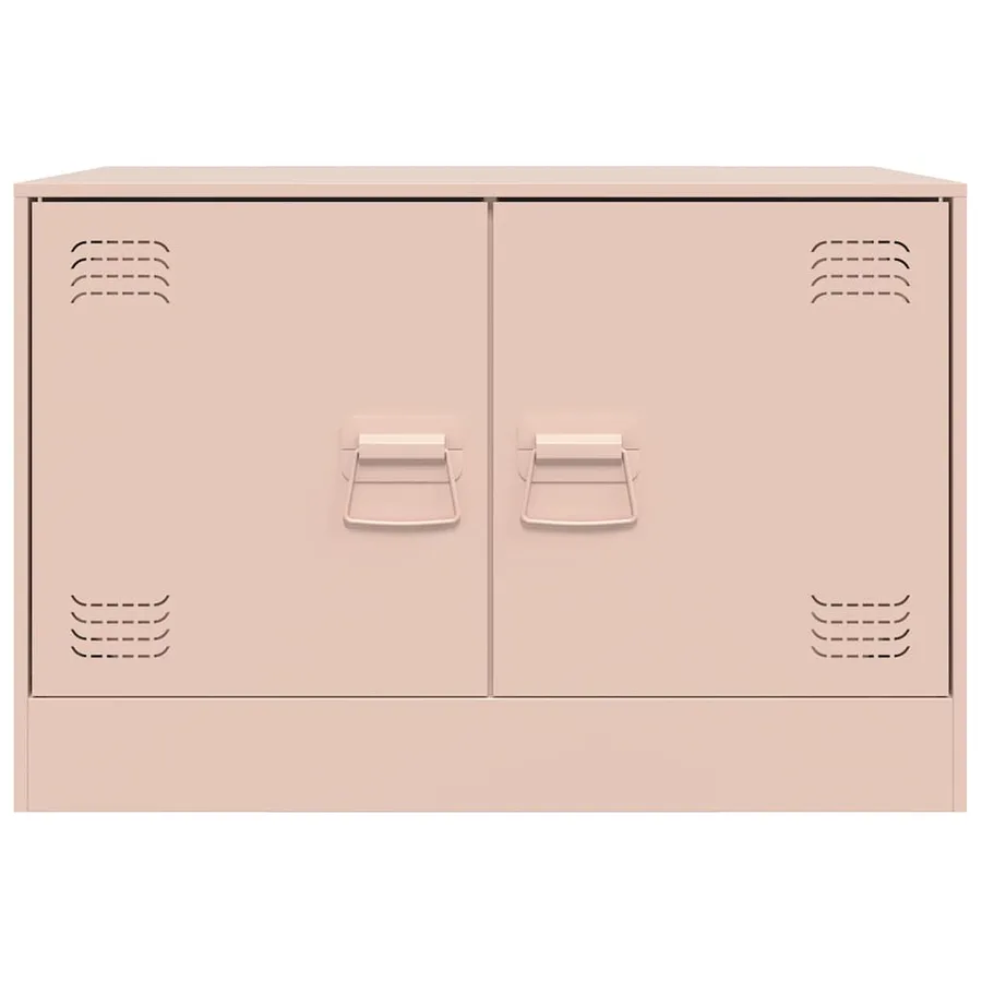 Meubles TV 2 pcs rose 67x39x44 cm acier - 6