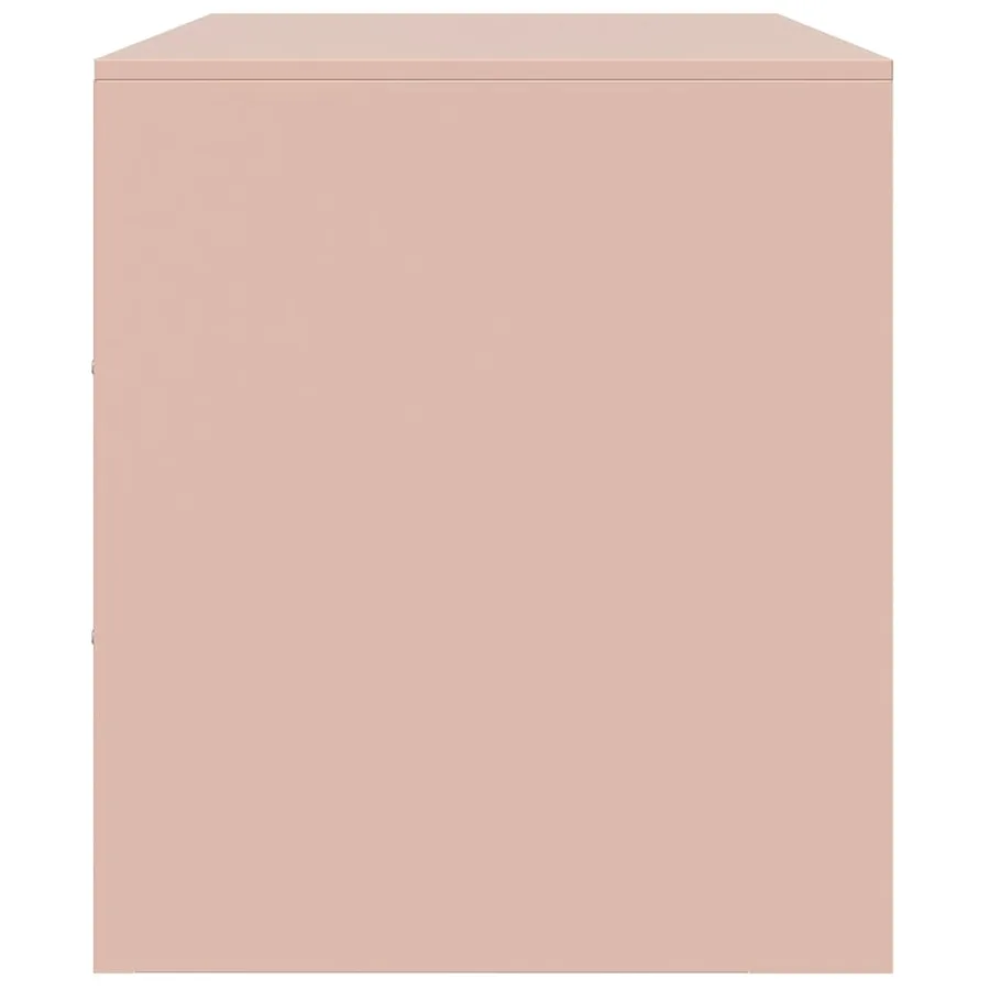 Meubles TV 2 pcs rose 67x39x44 cm acier - 8