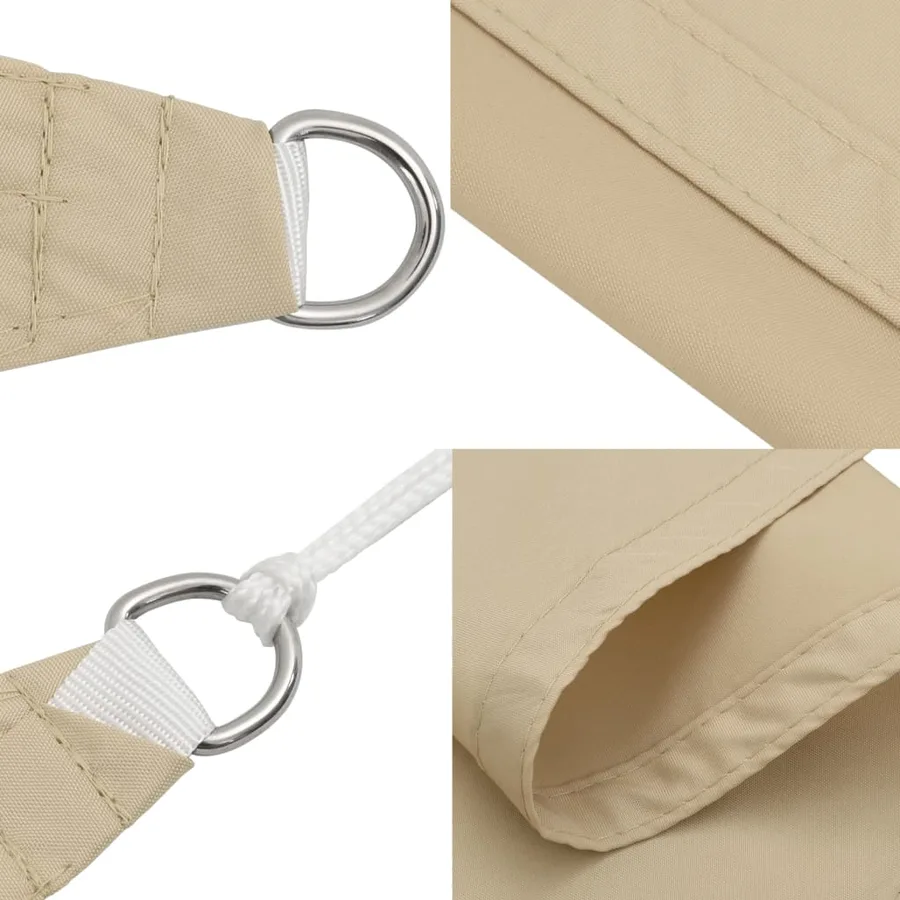 Voile d'ombrage beige 2x2x2 m 100 % polyester oxford - 6