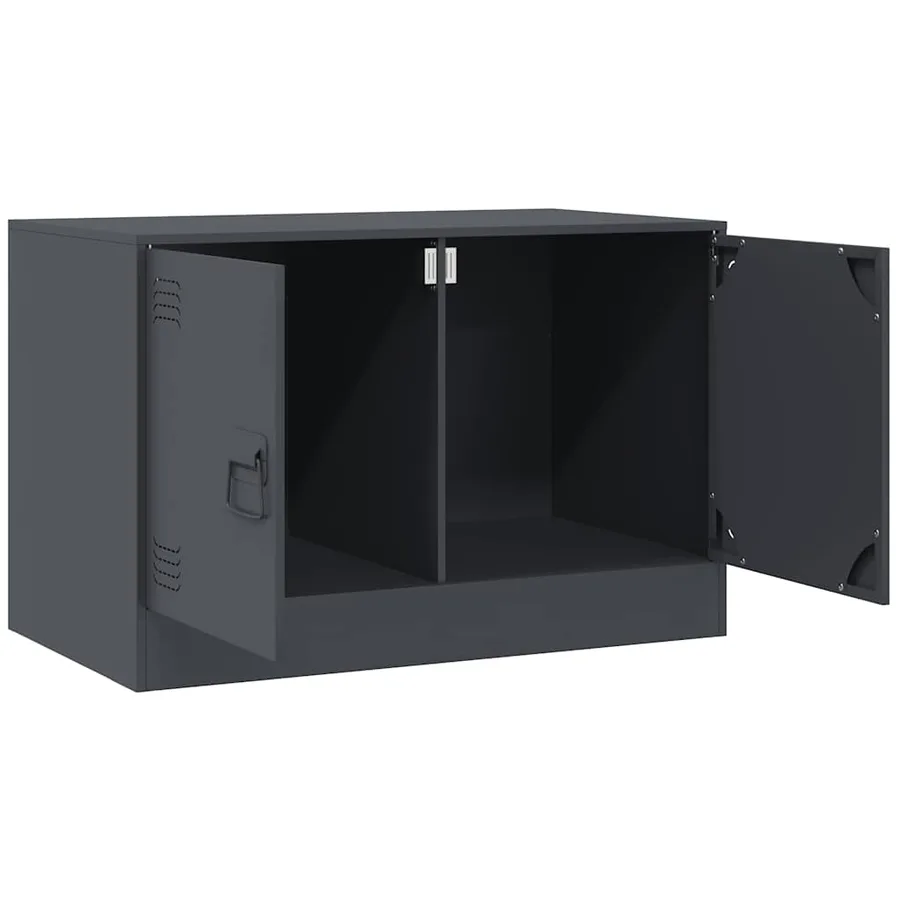 Meubles TV 2 pcs anthracite 67x39x44 cm acier - 7