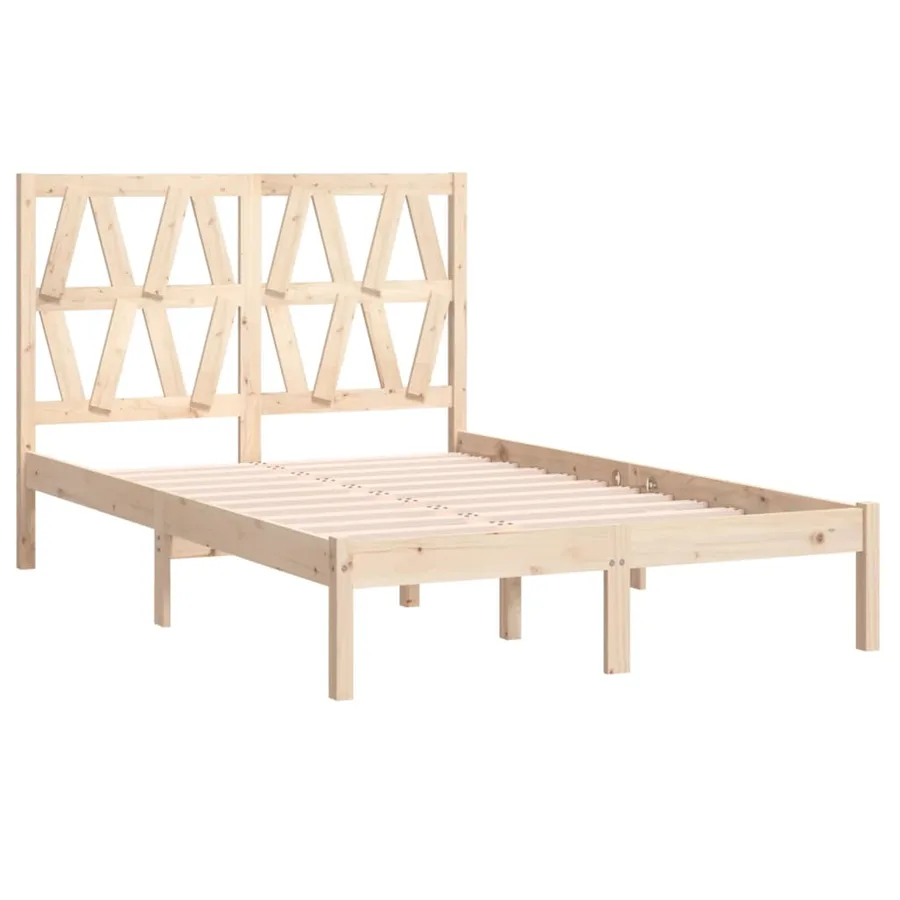 Cadre de lit Bois de pin massif 140x190 cm - 4