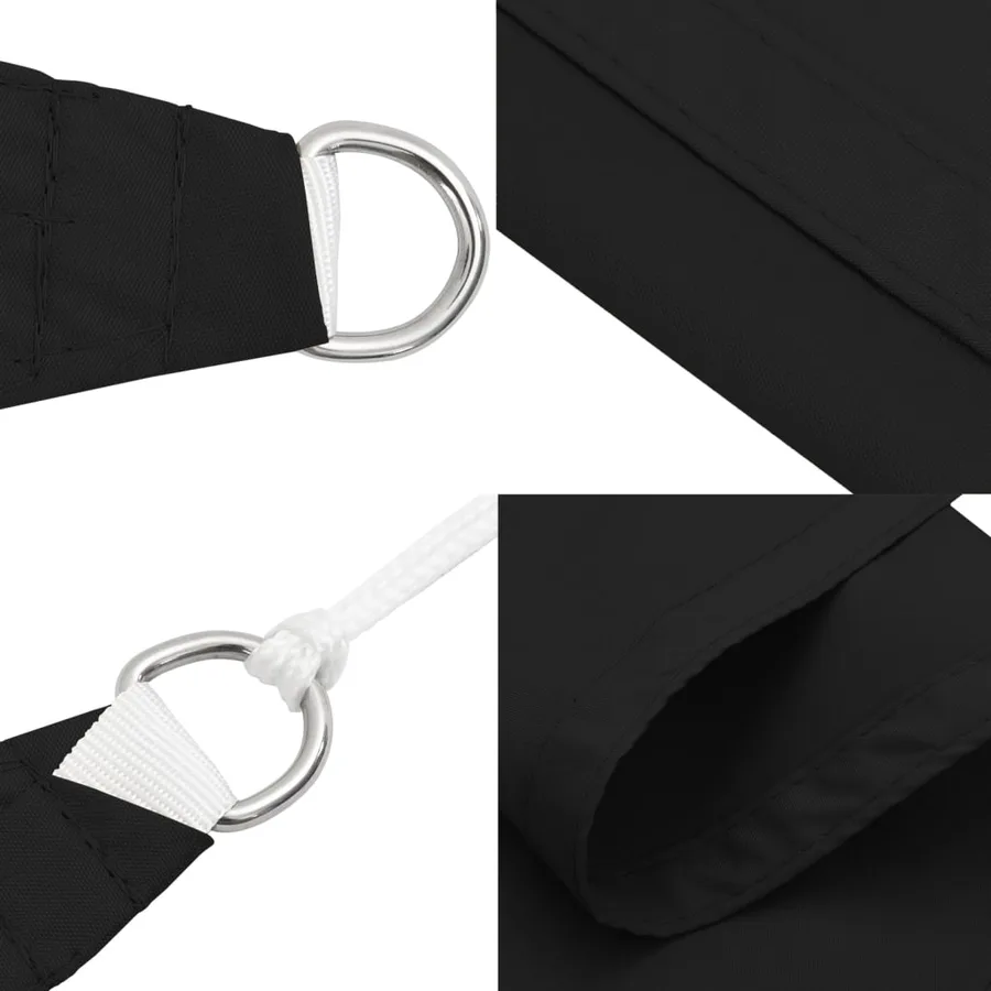 Voile d'ombrage noir 7x5x5 m 100 % polyester oxford - 6