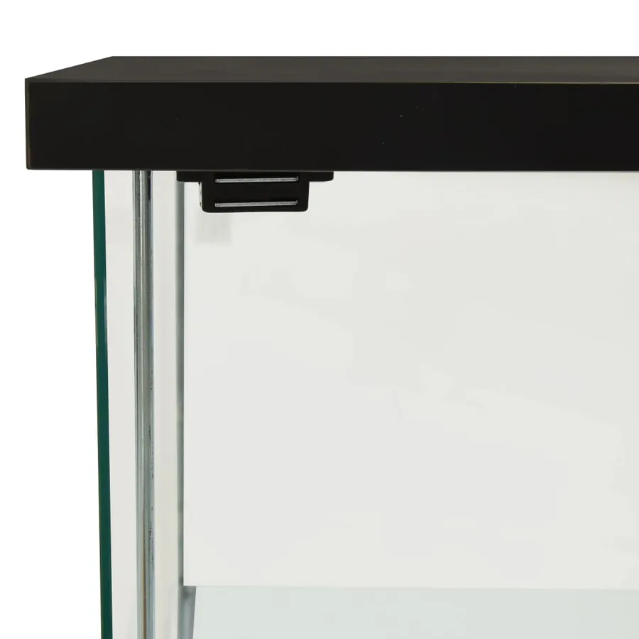 Armoire de rangement Verre trempé Noir - 4