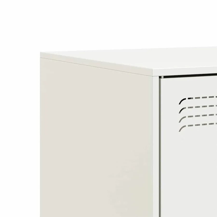 Meuble TV blanc 67x39x44 cm acier - 10