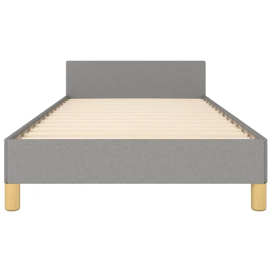 Cadre de lit sans matelas gris clair 80x200 cm tissu - 5