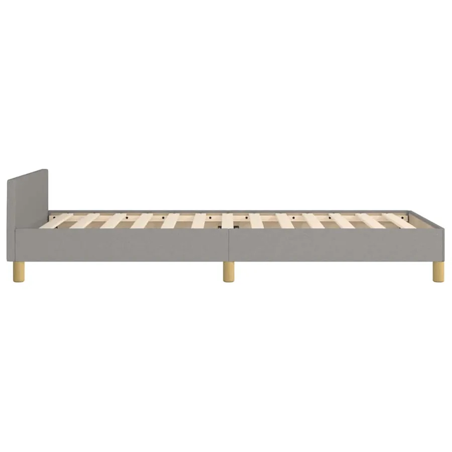 Cadre de lit sans matelas gris clair 80x200 cm tissu - 6