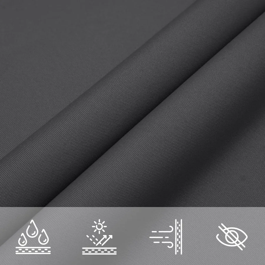 Voile d'ombrage anthracite 2x2x2 m 100 % polyester oxford - 7
