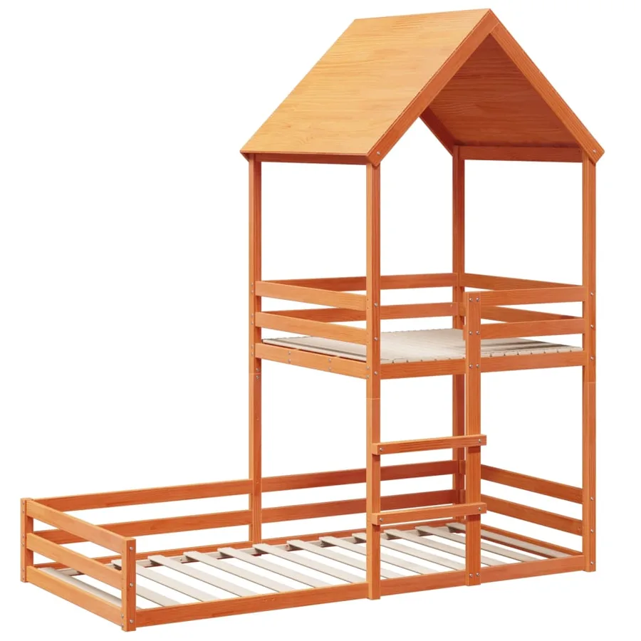Lit superposé sans matelas cire marron 80x200 cm pin massif - 3