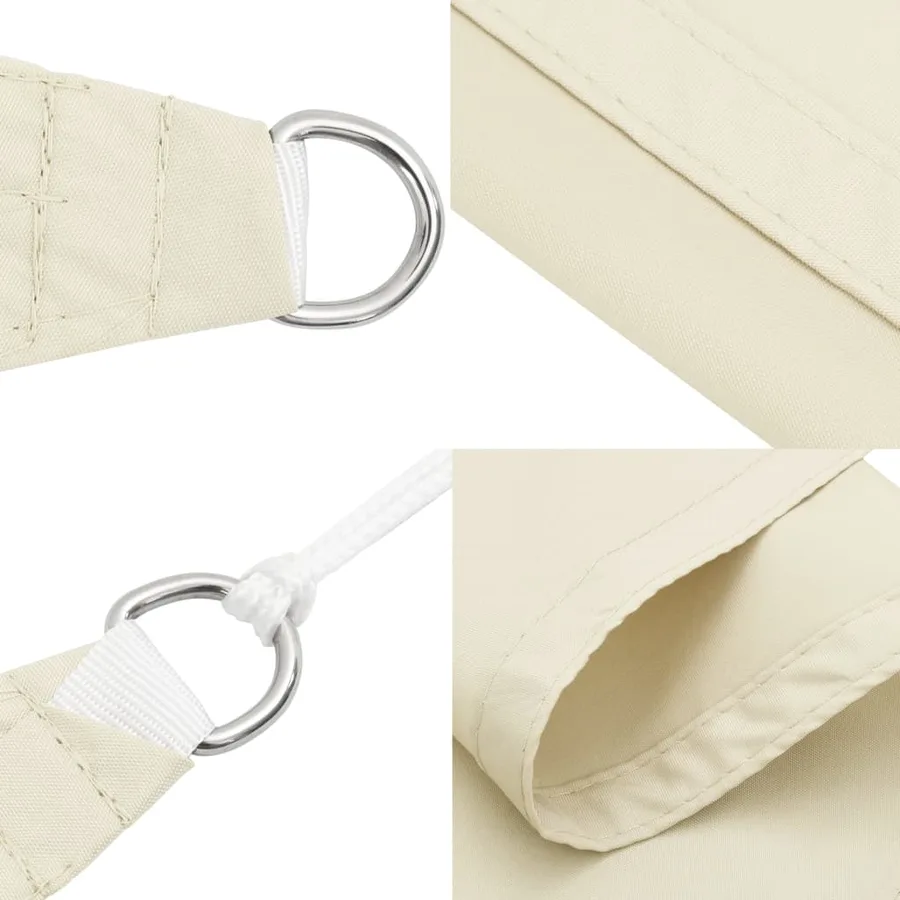 Voile d'ombrage crème 2x2x2 m 100 % polyester oxford - 6