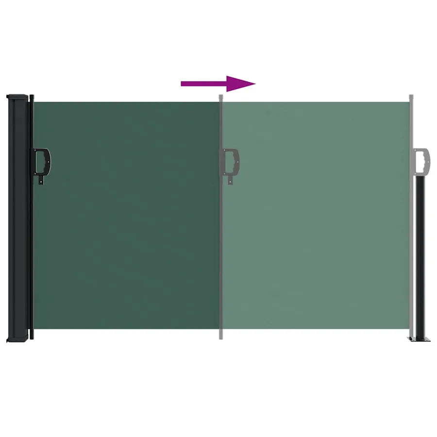 Auvent latéral rétractable vert foncé 120x600 cm - 5