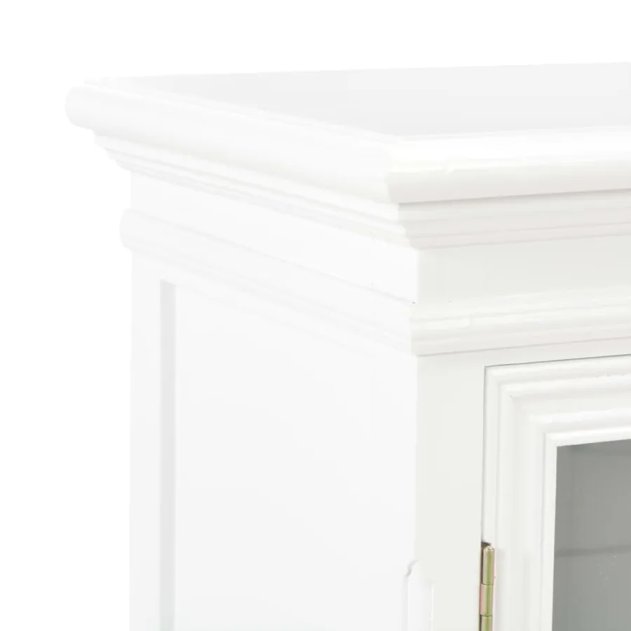 Buffet blanc 70x28x70 cm bois de pin massif - 6