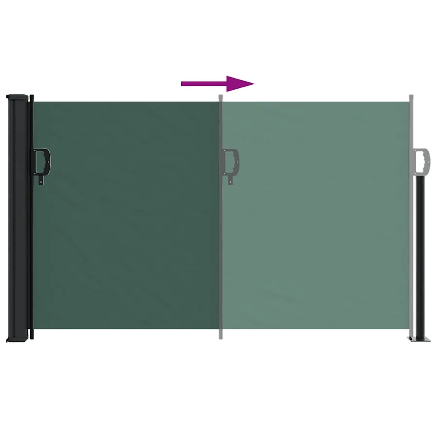 Auvent latéral rétractable vert foncé 117x300 cm - 5