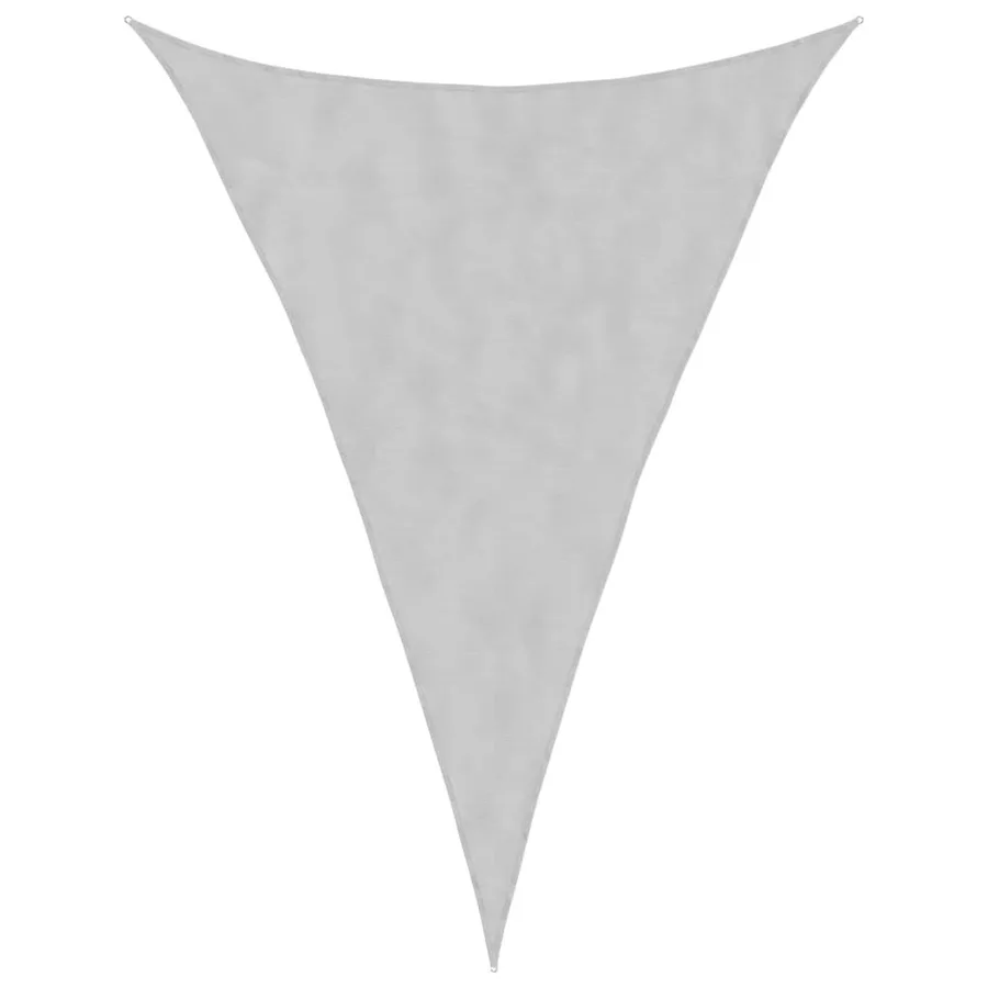 Voile d'ombrage gris clair 5x7x7 m 100% polyester oxford - 2