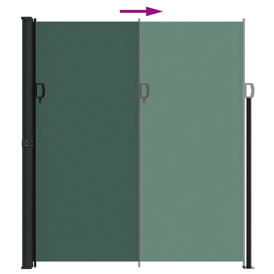 Auvent latéral rétractable vert foncé 220x500 cm - 5