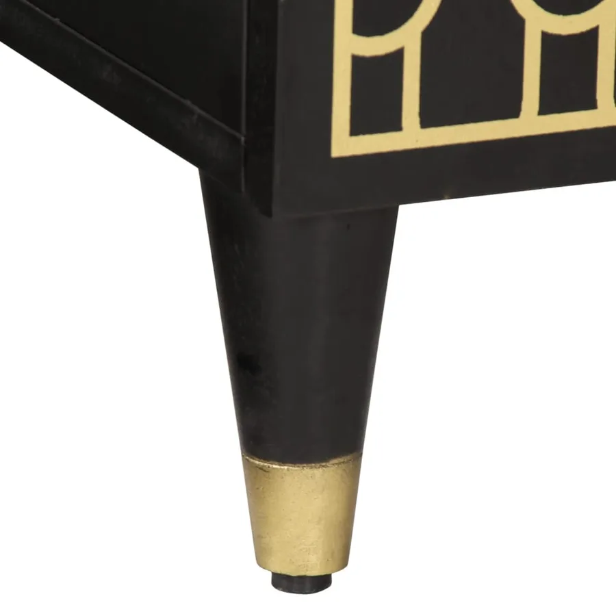 Meuble TV 80x31,5x46 cm bois massif de manguier - 10