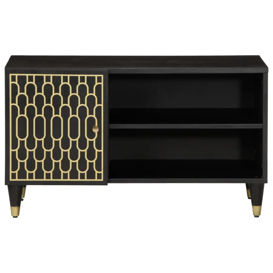 Meuble TV 80x31,5x46 cm bois massif de manguier - 3