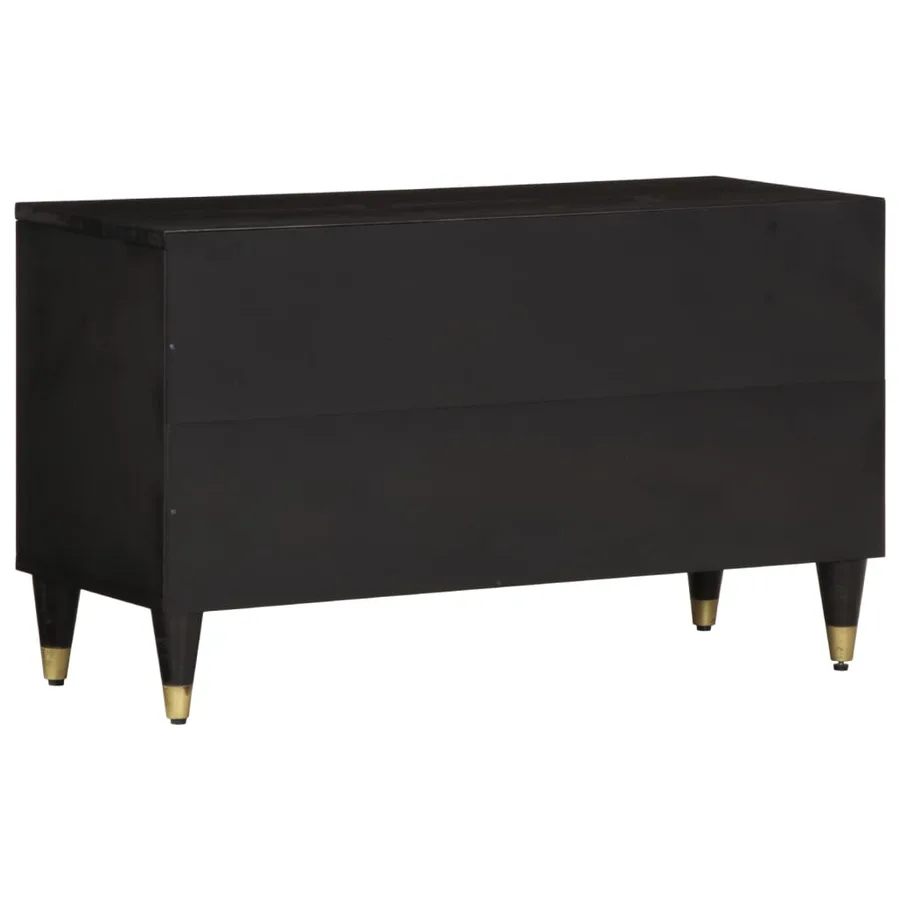 Meuble TV 80x31,5x46 cm bois massif de manguier - 5