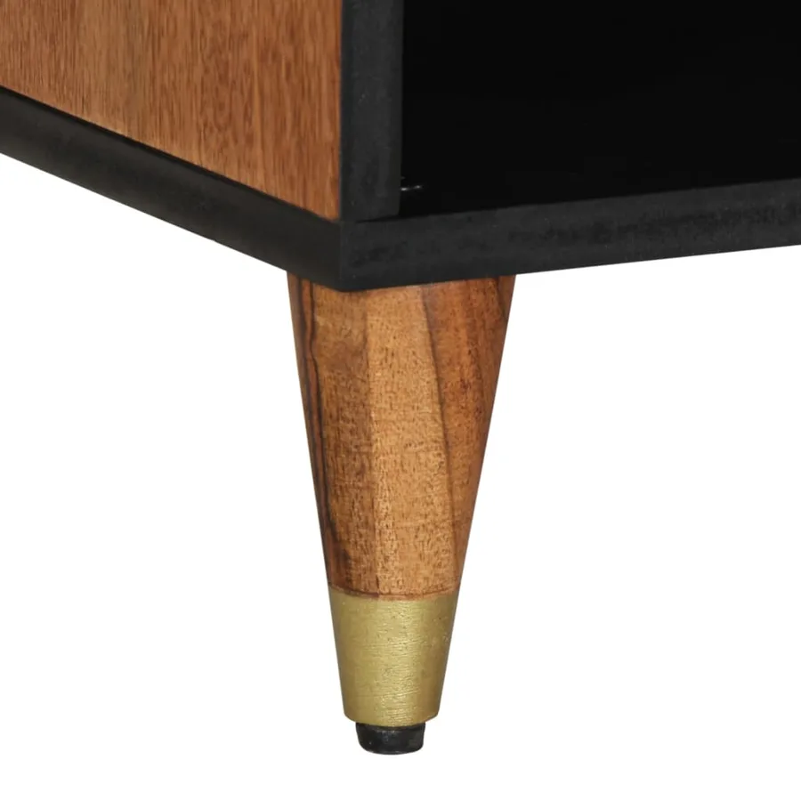 Meuble TV 100x33x46 cm bois massif de manguier - 9